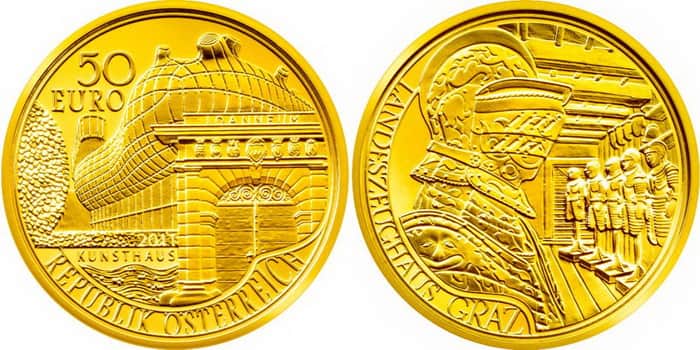 200th Anniversary of the Museum in Graz gold coin