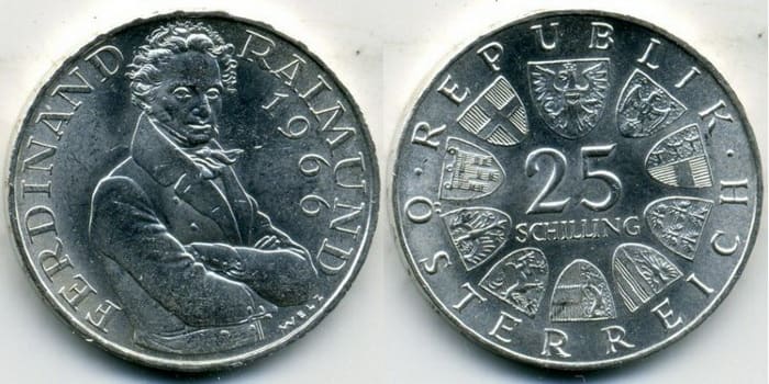 памятная монета 25 шиллингов 