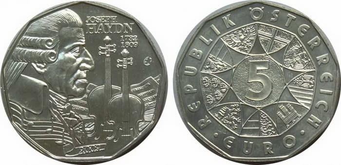 монета 5 евро