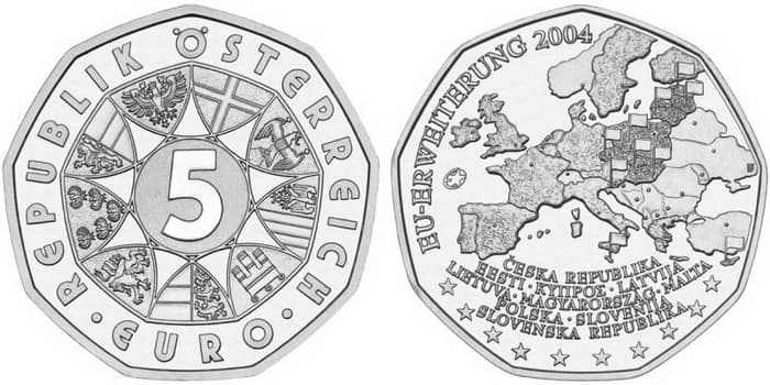 серебряные 5 евро