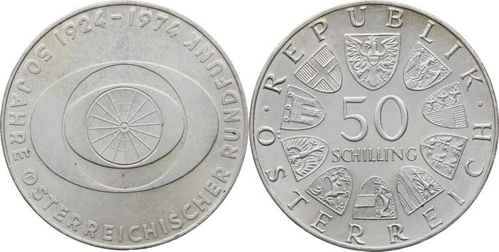 монета 50 шиллингов 