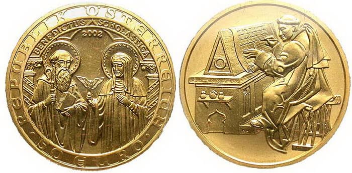 The Catholic Order of S. Benedict gold coin