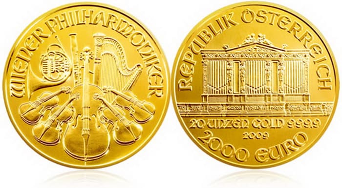 золотая монета 2000 евро