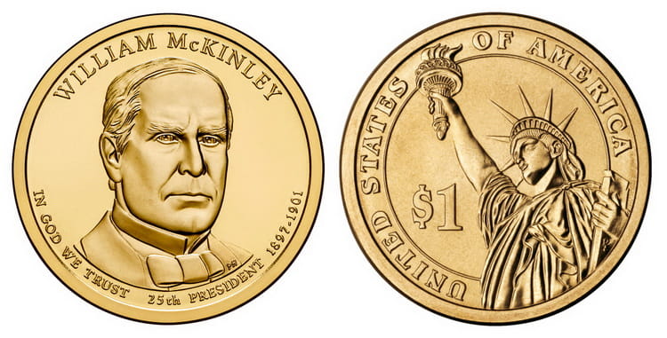 1 Доллар США с изображением Вильям МакКинли