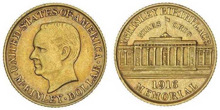 1 Доллар США с изображением Месориал МакиКинли