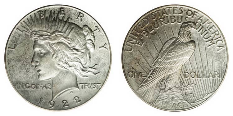 1 доллар 1922г
