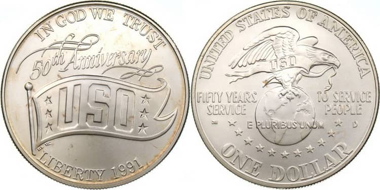 1 доллар 1991г