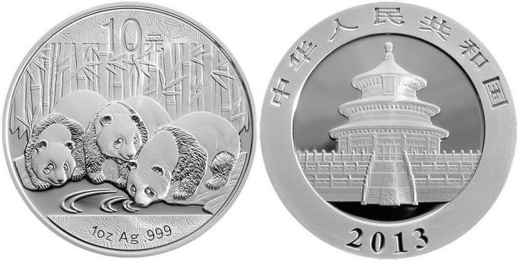 Серебряная монета из серии Панда