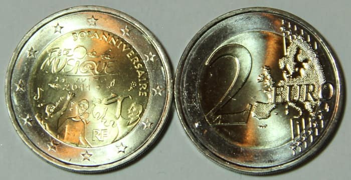 2 евро 2011 года Франция