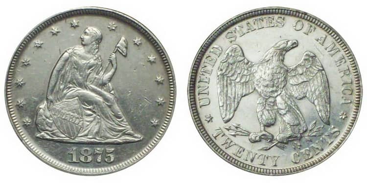 20 центов 1875г