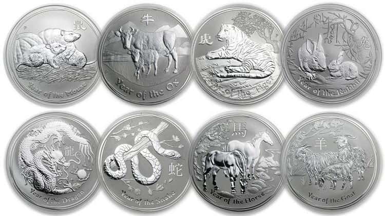 Серебряные австралийские монеты Лунной серии