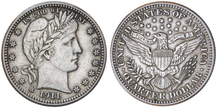 25 центов 1911г