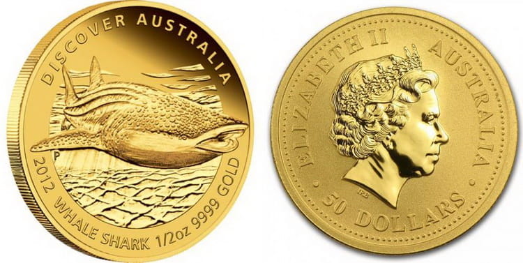 50 австралийских долларов с изображением кита