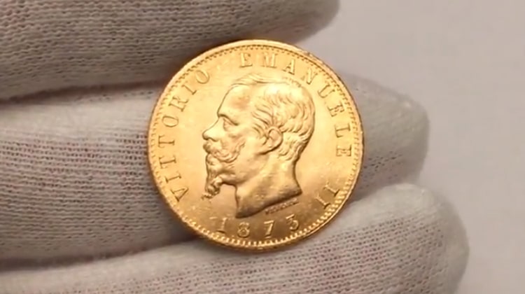 Итальянские золотые и серебряные старинные монеты лиры