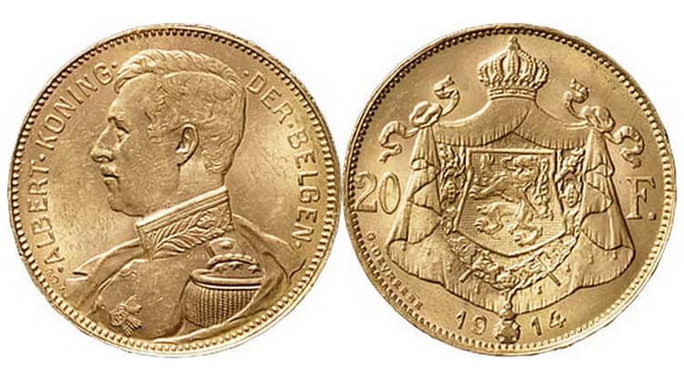 20 бельгийских франков (1867-1914)
