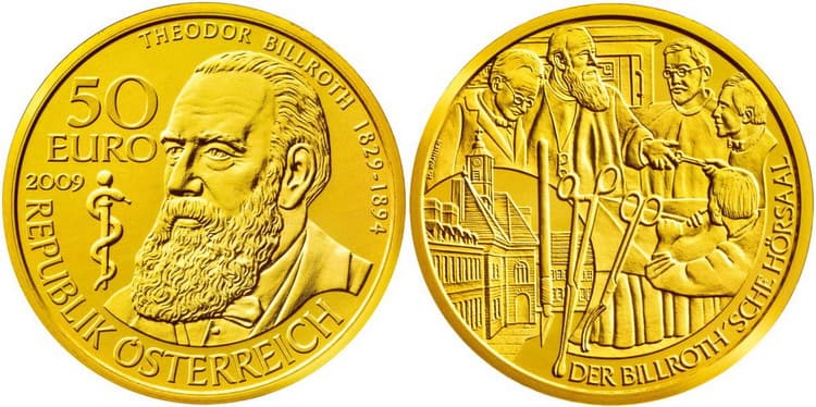 Золотая монета Теодор Бильрот