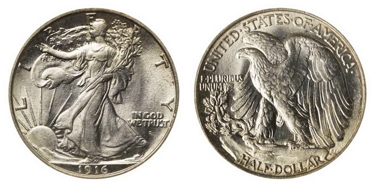 Американский серебряный орел 1916г