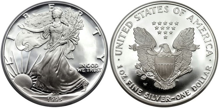 Американский серебряный орел 1995г