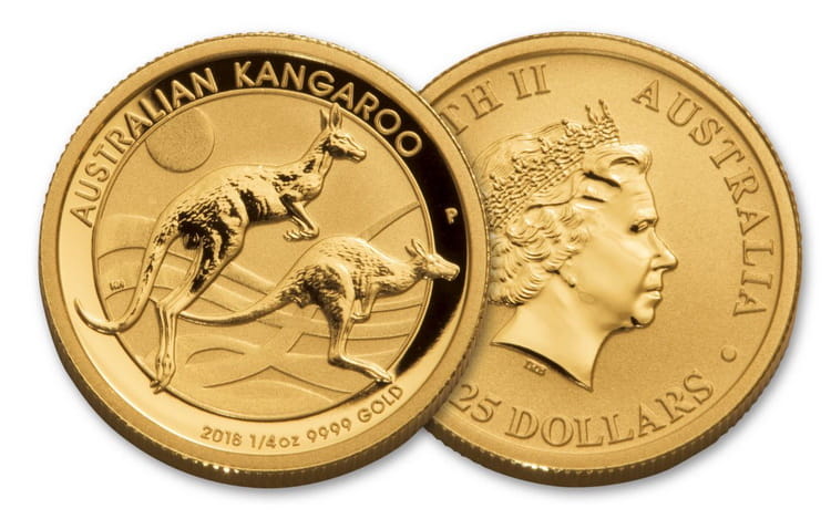 Золотая монета кенгуру в 15 долларов 2018 г.