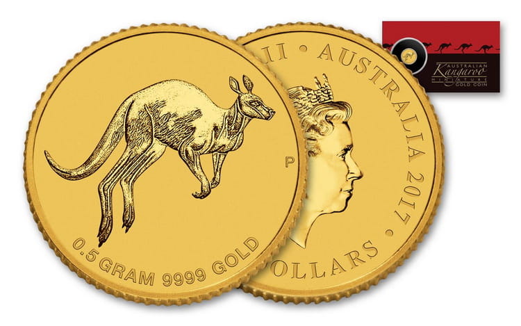 Золотая монета кенгуру в 5 долларов