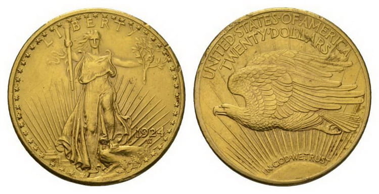 Монета «American gold eagle» тип 1909-1933