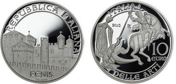 Монета «Замок Фенис» чеканки 2013 г