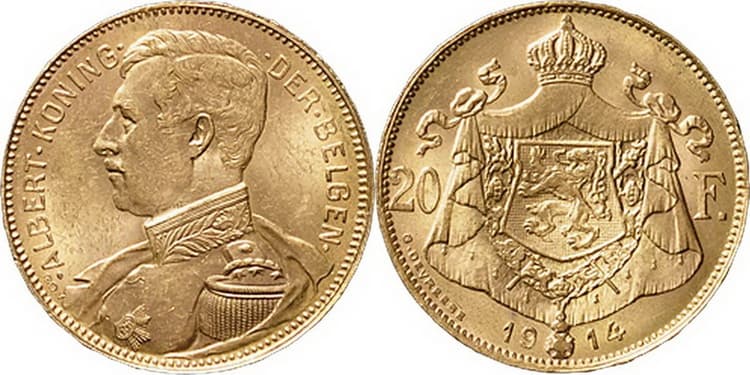 Монета периода царствования Альберта 1