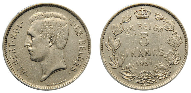 Монета с изображением Альберт 1