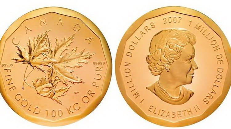 Монета серии Большой Кленовый лист