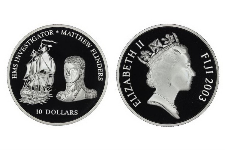 Монета с изображением Мэтью Флиндерс