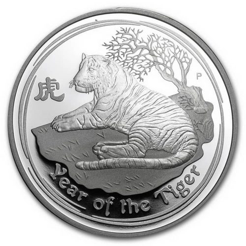Серебряные монеты «Лунной» серии Тигр