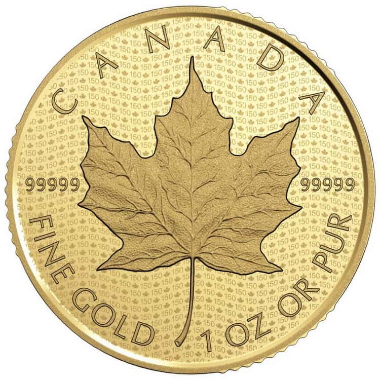 Стандартная монета серии Кленовый лист
