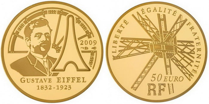 золотая монета Франции 2009 года