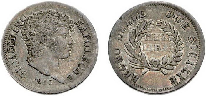 монета Неаполитанская лира – Джиочино Наполеоне