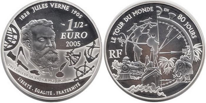 памятная монета Франции 2005 года
