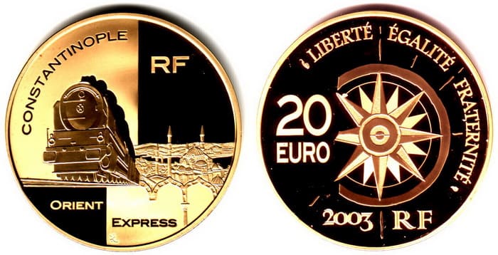 памятная монета Франции из золота