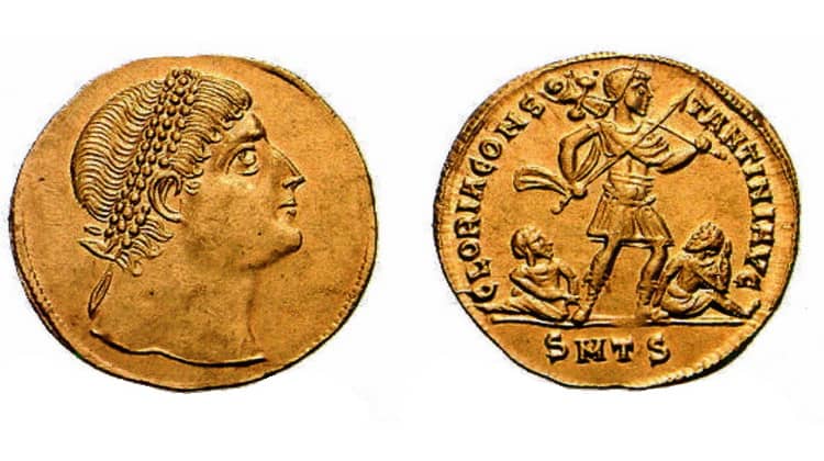 Solidus coins of Byzantine Empire