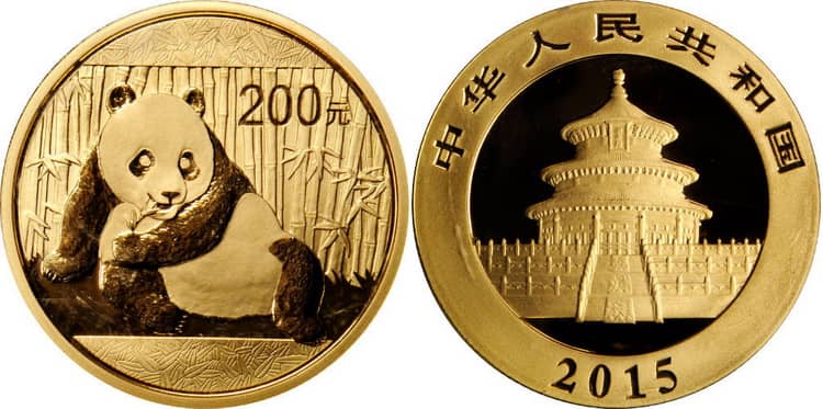 Монета «Панда» номинал 200 юаней