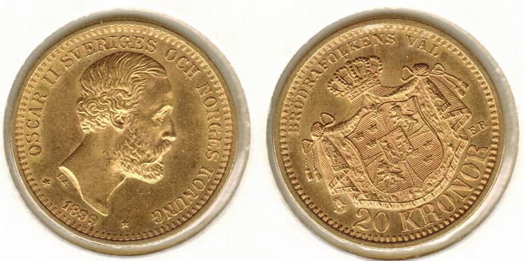20 шведских крон 1899 года