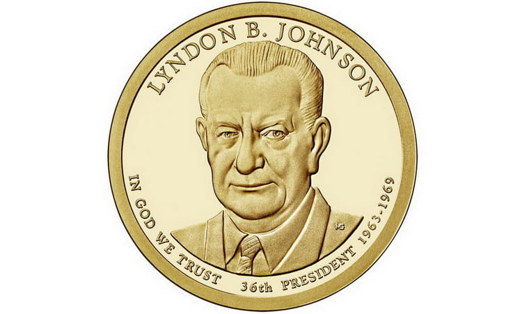 Золотая монета Линдон Джонсон