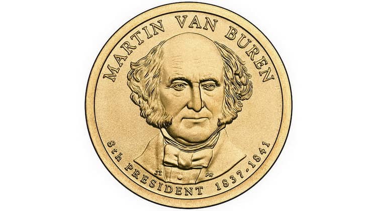 Золотая монета Мартин Ван Бюрен