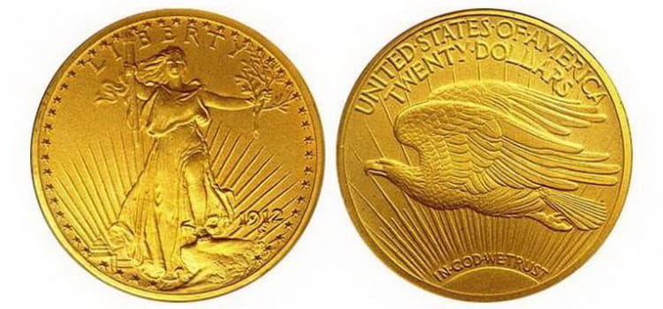 золотая монета свобода 1912 года