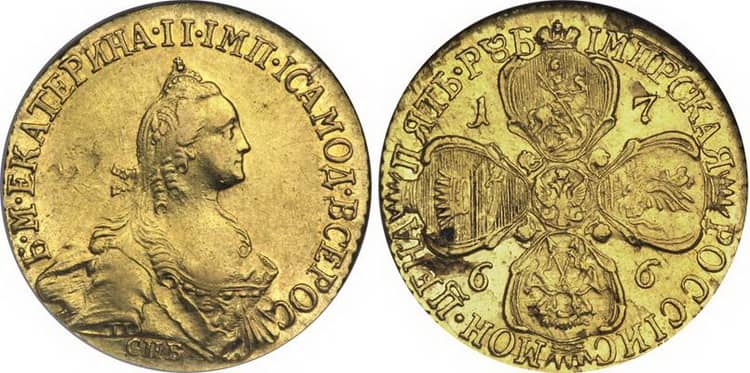 цена золотых монеты царской россии 