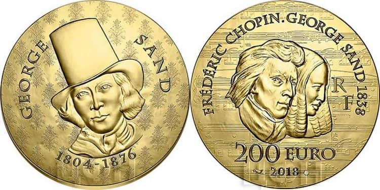 Золотая монета в 200 евро 2018 года