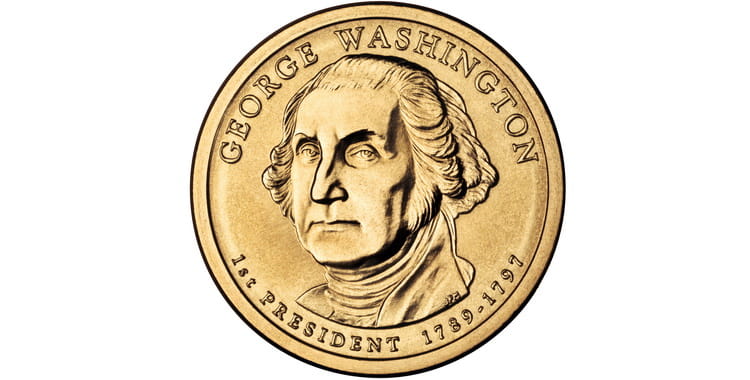 Золотая монета Джорджа Вашингтона