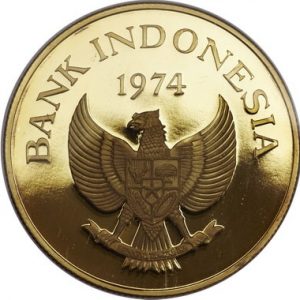 Золотые монеты Индонезии