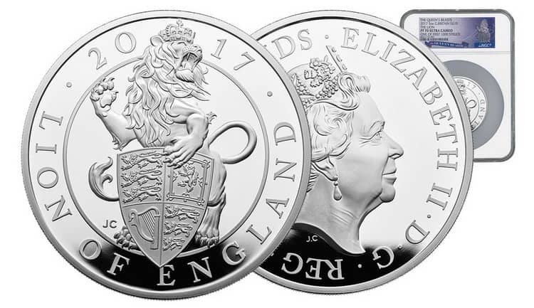 Queen’s Beasts 10 pounds Silver Coin